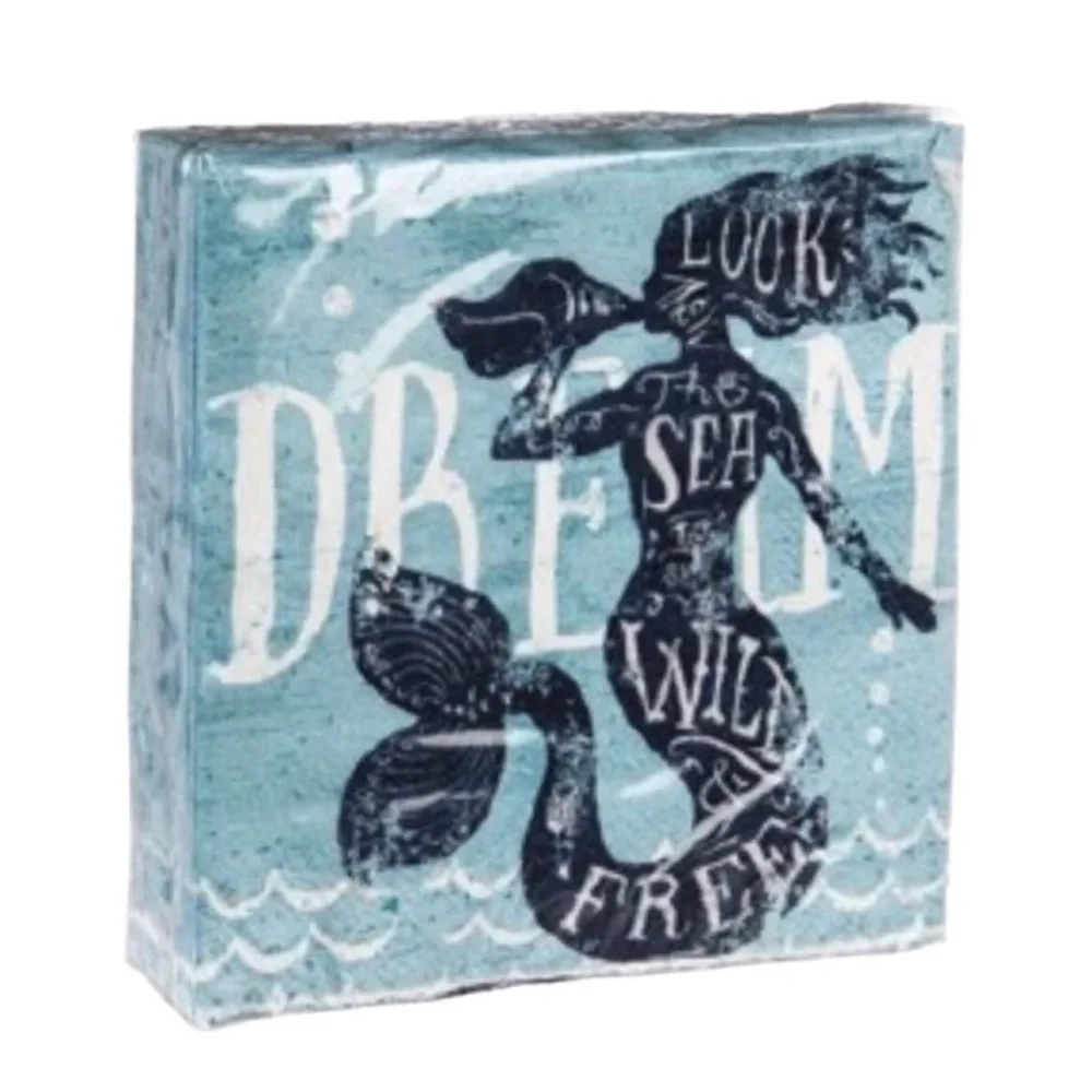 Cypress Home Mermaid Dream Cocktail Beverage Paper Napkins, 40 ct - Picture 1 of 3